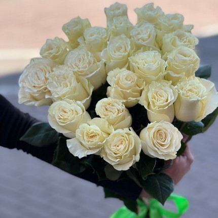 Букет из белых роз - купить с доставкой в по Абашево