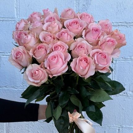 Букет из нежных розовых роз - купить с доставкой в по Абашево